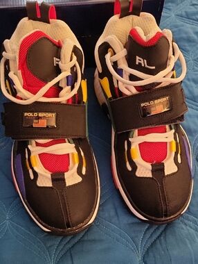 Polo by Ralph Lauren Youths 7 Multicolor Athletic Sneakers Polo Sport